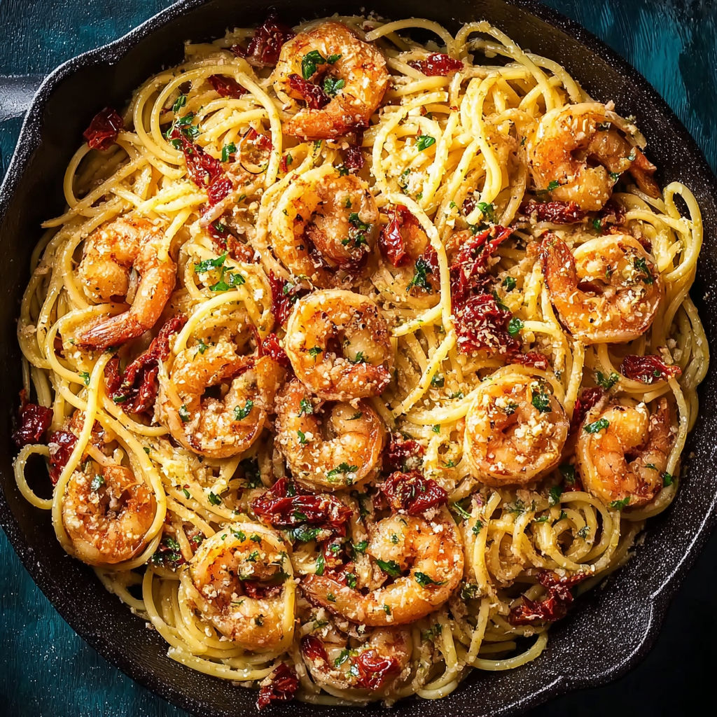 A delicious Cajun Shrimp Pasta Delight.