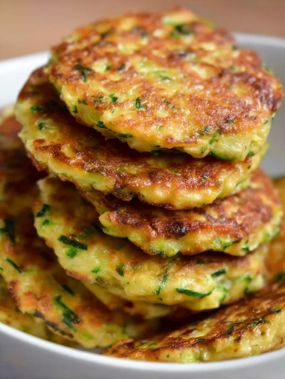 A stack of pancakes with green toppings.
