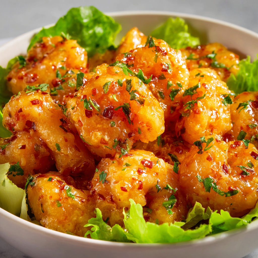 A bowl of bang bang shrimp.