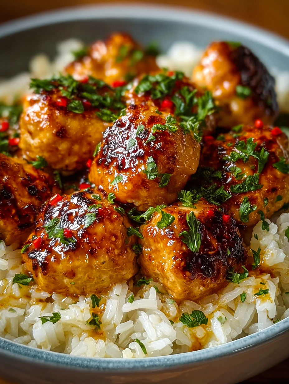 A plate of honey garlic chicken bites.