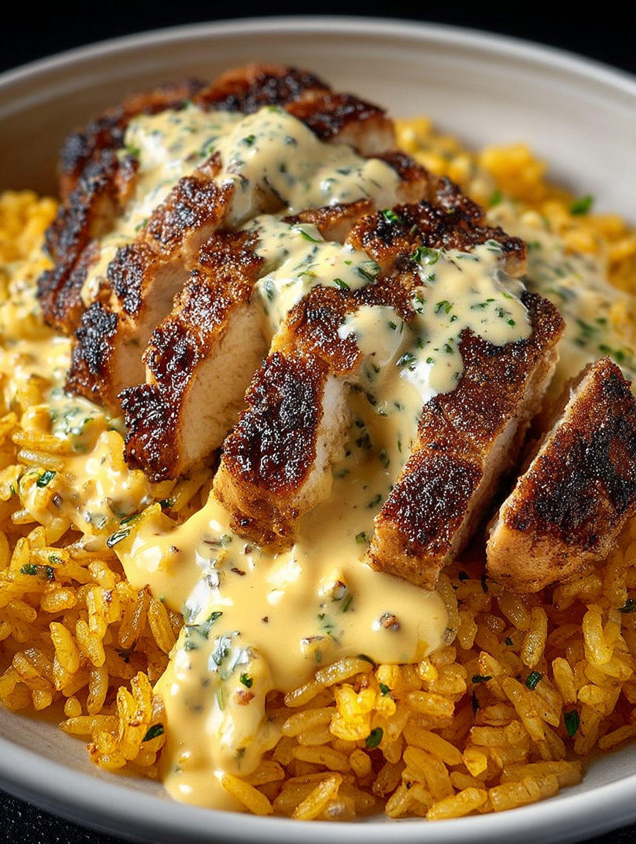 A dish of Creamy Cajun Chicken Rice.