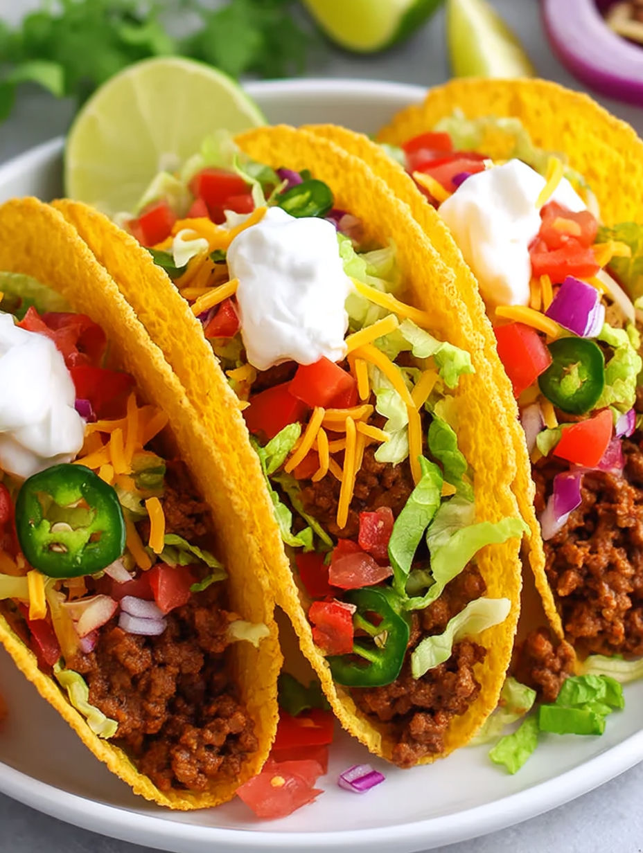 A plate of tacos with lettuce and tomatoes.