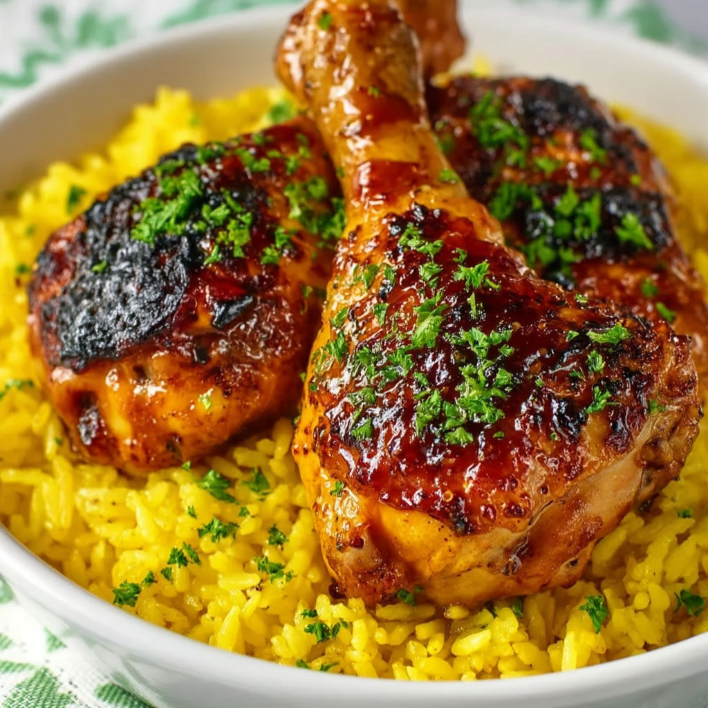 A bowl of baked orange chicken legs.