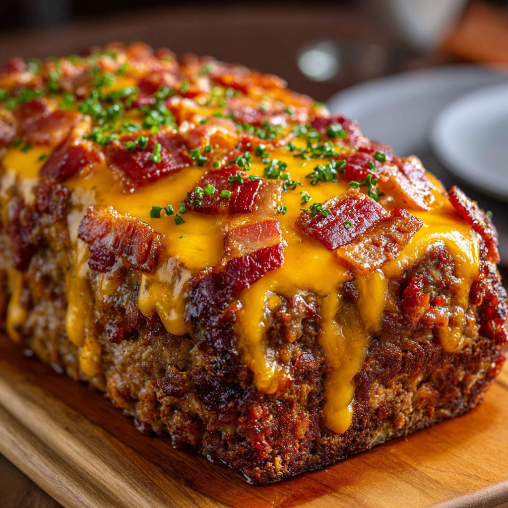 A hearty bacon cheeseburger loaf.