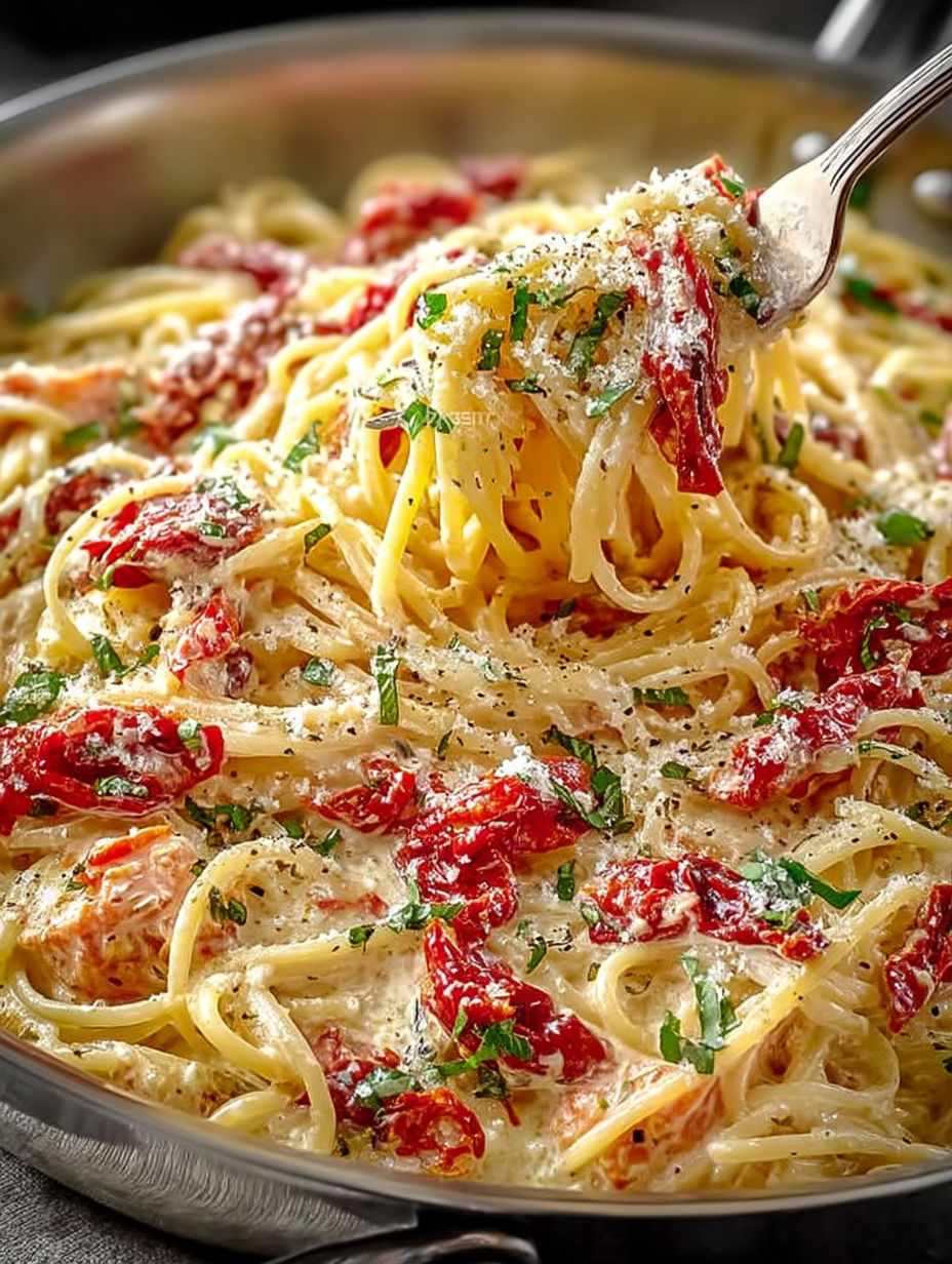 A plate of spaghetti with tomato sauce and cheese.