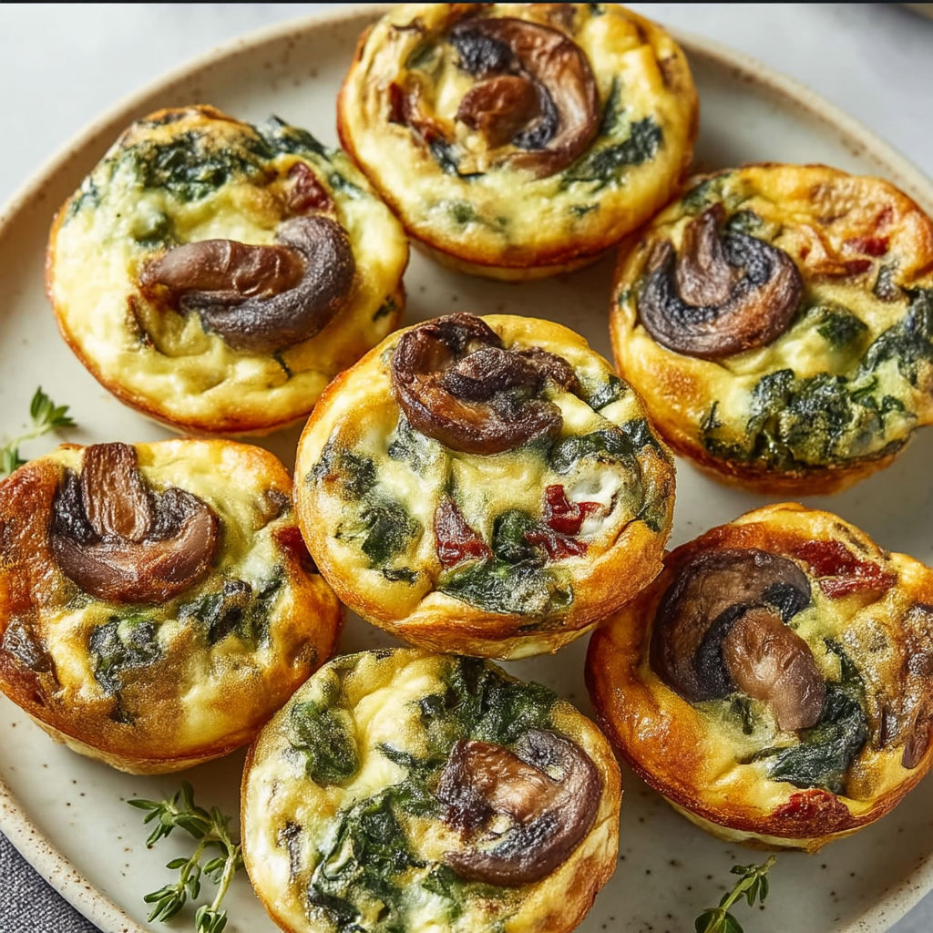 A plate of fluffy kale mushroom bites.