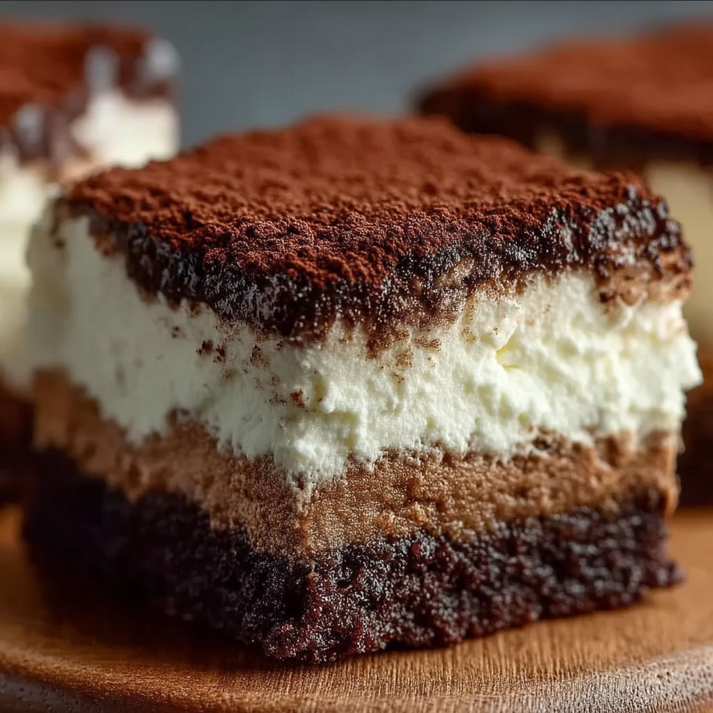 A slice of chocolate and white cake.