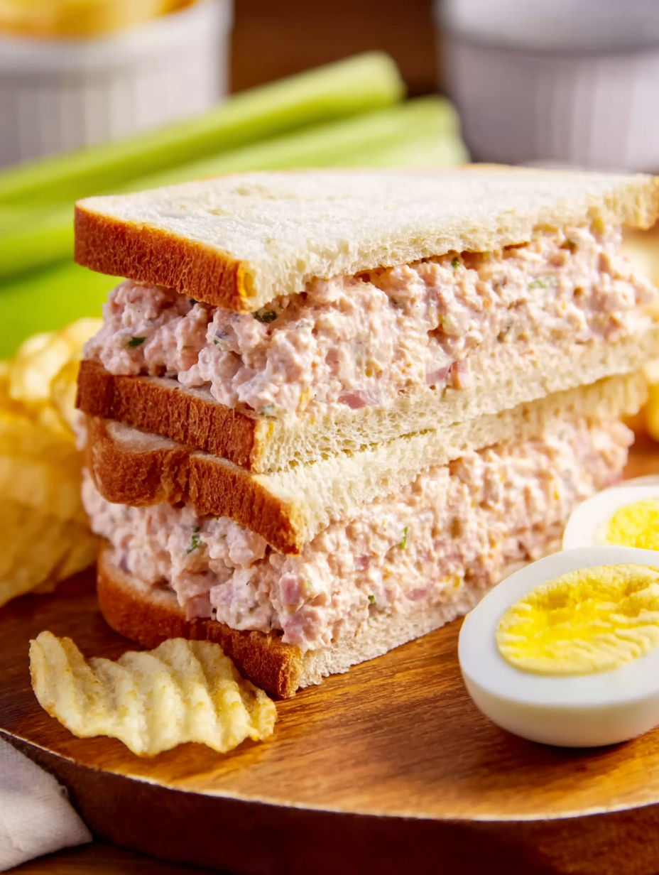 A sandwich with meat and eggs on a plate.