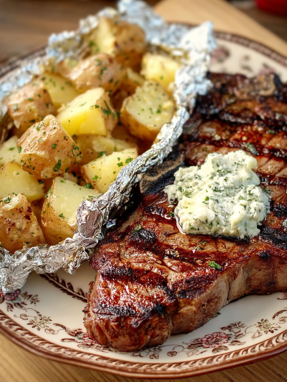 A piece of meat with a blue sauce on it.