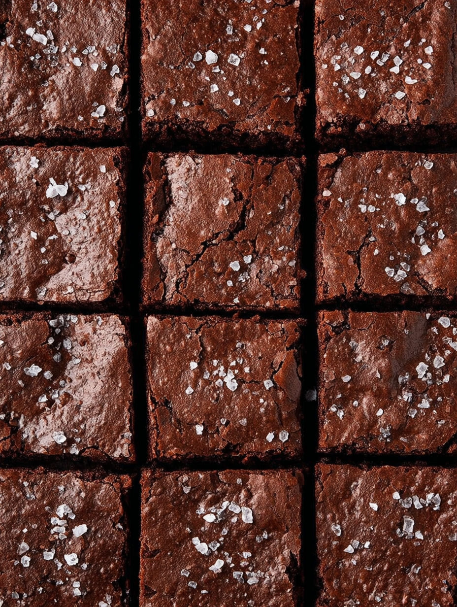 A close up of a brownie with sugar on top.