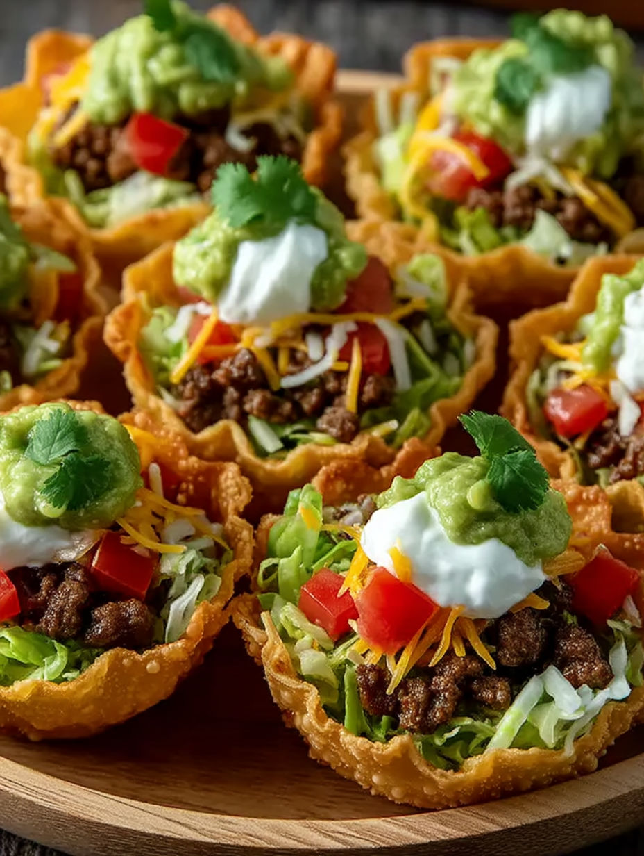 A taco party with a variety of taco bites.