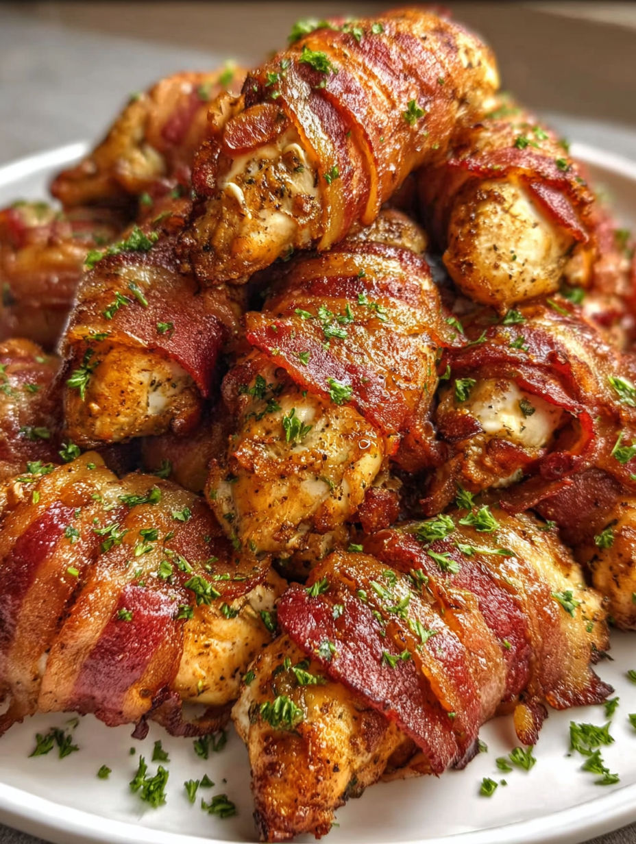 Bacon Wrapped Chicken Tenders.