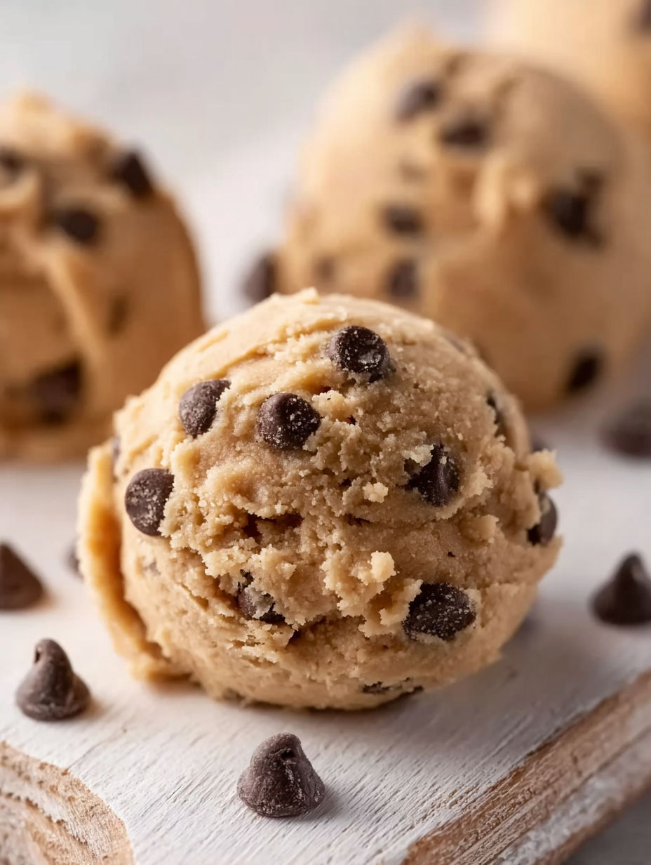 A close up of a chocolate chip cookie.