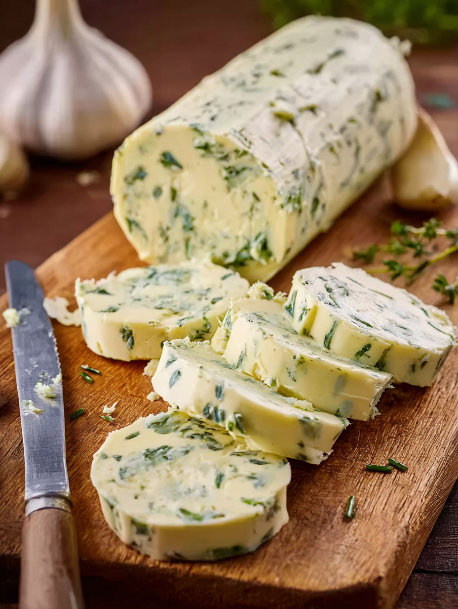 A knife is on a cutting board with a piece of butter.