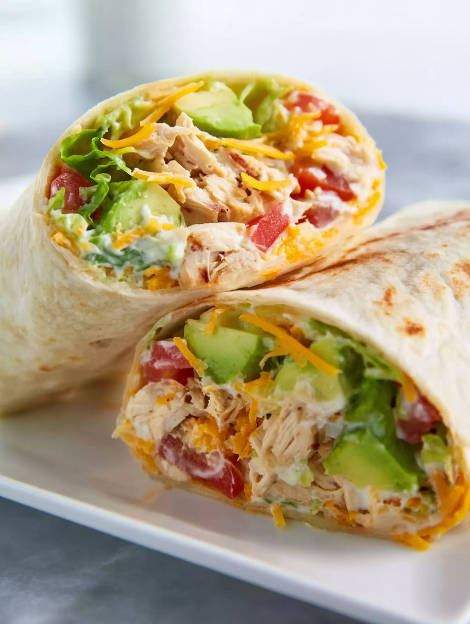 A crunchy southwestern chicken wrap.