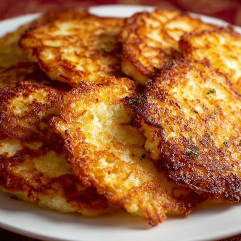 A plate of German potato pancakes.