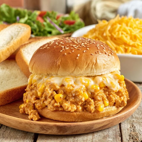A plate of Cajun Chicken Sloppy Joes.