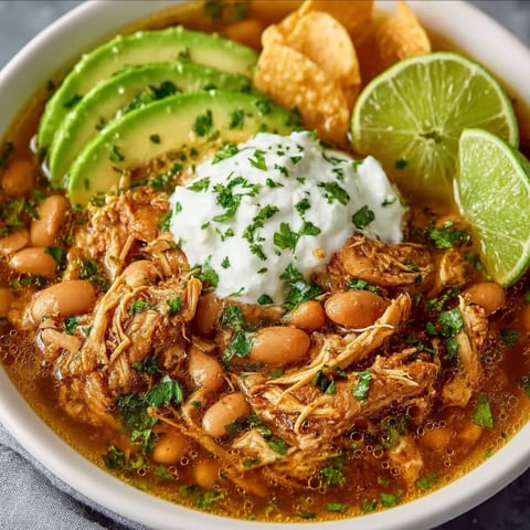A bowl of chili with white cheese and lime wedges.