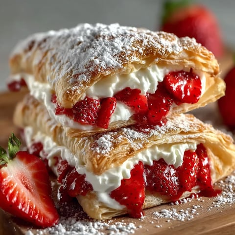 A close up of a strawberry cheesecake turnover.