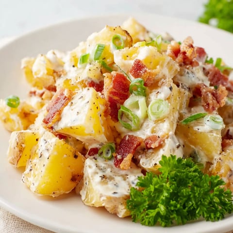 A plate of Mississippi Mud Potatoes.
