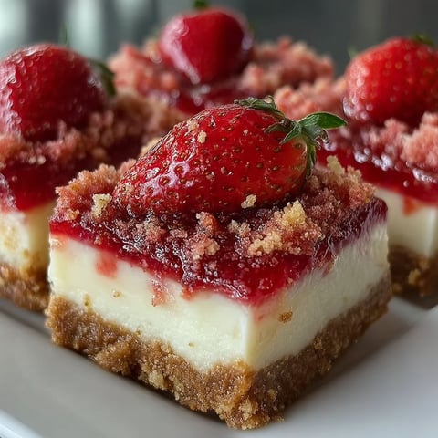 Strawberry crunch cheesecake bites on a plate.