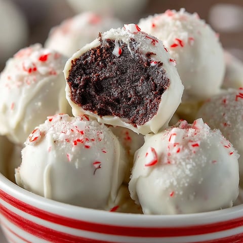 A bowl of peppermint oreo balls.