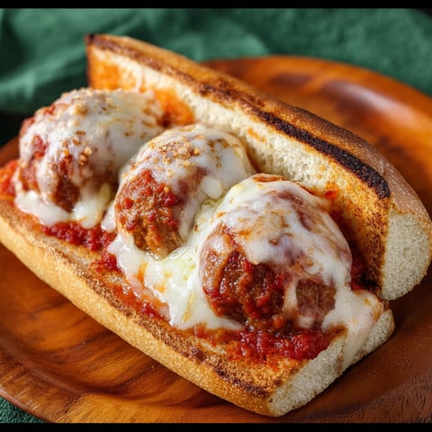 A beef and turkey meatball sub.